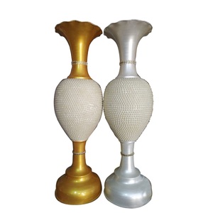 Cuenco de flores moderno hecho a mano cromado de aluminio para decoración del hogar y la boda Centro de mesa y jarrón de jardín - Product Image 5