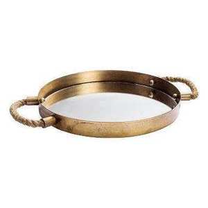 Plateau cosmétique design de luxe avec plateau de décoration de table de forme ronde pour la maison plateau de service de fête de mariage à prix compétitif - Product Image 6