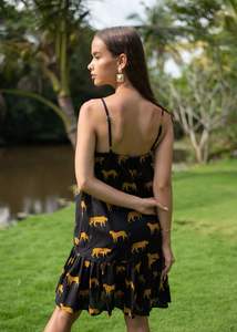 Vestido Corto Elegante con Estampado de Leopardo para Mujer, Mini Vestido Casual con Estampado Animal para el Trabajo, Ligero para el Verano, Estilo Safari - Product Image 6