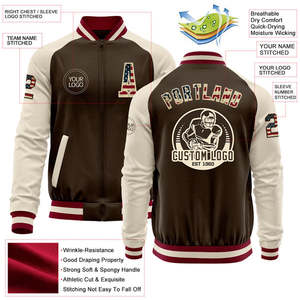 Veste universitaire de haute qualité pour hommes vente en gros OEM ODM logo de broderie personnalisé style baseball collège Streetwear vêtements d'extérieur à la mode - Product Image 2