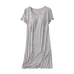 ชุดนอนโมดอลสำหรับผู้หญิงชุดนอนแขนสั้นผ้าบางสำหรับผู้หญิงชุดนอนแบบไม่มีบรามีแผ่นหน้าอกขนาดใหญ่ - Product Image 2