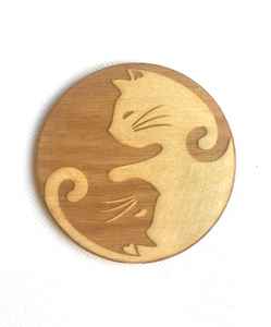 Custom Designed Square Walnut Bamboo <b>Mat</b> Coaster Classic Wooden MDF Pad <b>Beer</b> Drink Table Set with Bulk Packing Factory Supply - Product Image 4