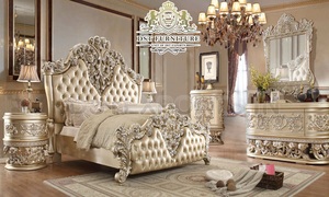 Lit double super king size en teck, design moderne, couleur personnalisée, meubles de chambre à coucher, table de chevet en vente - Product Image 6