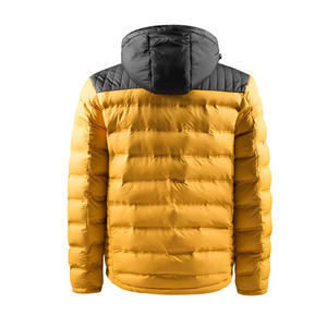 Blouson matelassé universitaire pour homme 2025 de haute qualité, en tissu tricoté, personnalisable, OEM, grandes tailles, fermeture éclair intégrale, à capuche, col montant - Product Image 2