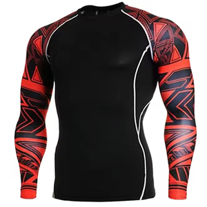 High Quality Customized Men's Long Sleeve <b>Rash</b> <b>Guards</b> Breathable and Good Quantity Printed for Men and <b>Women</b> - Product Image 1
