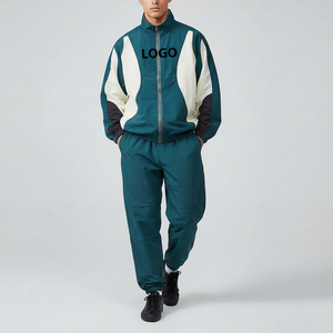 ชุดวอร์มผ้าไนลอน2ชิ้นสำหรับผู้ชายชุดวอร์มผ้าไนลอนพิมพ์ลายโลโก้ - Product Image 1