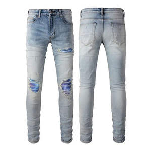 Jeans para Hombre al por Mayor, Jeans Estampados, Estilo Urbano, Pantalones Ajustados, Casuales, de Mezclilla, Servicio OEM - Product Image 4
