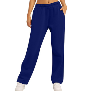 Pantalon d'entraînement de fitness en plein air taille haute personnalisé pour contrôle du ventre pantalon de sport en molleton de gymnastique bleu marine pour femmes - Product Image 4