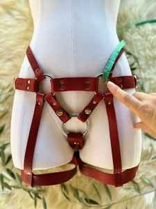 <b>Leather</b> <b>Harness</b> Handmade Statement Style Unisex Punk Shoulder Accessory LWH-0057B - Product Image 5