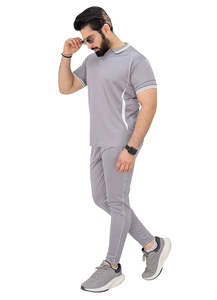 Conjunto de chándal de 2 piezas para hombre, camiseta de manga corta y pantalones cortos, ropa deportiva para gimnasio, entrenamiento, correr, entrenamiento físico, ropa informal de verano - Product Image 3