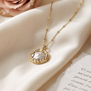 จีลูเลียสร้อยคอจี้มุกบาร็อคชุบทอง-ของขวัญโซ่แฟชั่นวินเทจ - Product Image 3