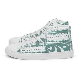 Espadrillas in tela alta da donna Abebe Aquaria scarpe con plateau retrò traspiranti e altezza crescente per l'estate e l'autunno - Product Image 1