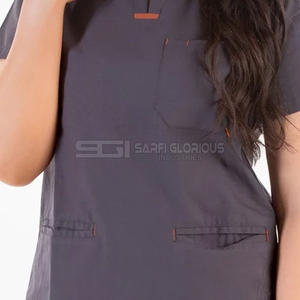 ชุดยูนิฟอร์มพยาบาลผ้าแคนวาสคุณภาพสูง ชุดสครับแพทย์สำหรับฤดูร้อน ชุดสครับแพทย์โรงพยาบาล ขายส่ง - Product Image 4