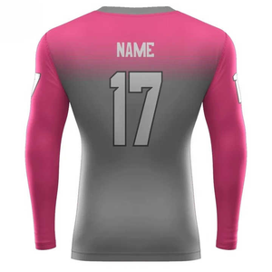 Vêtements de sport personnalisés, rashguard unisexe à manches longues, séchage rapide, spandex/polyester, logo imprimé - Product Image 5