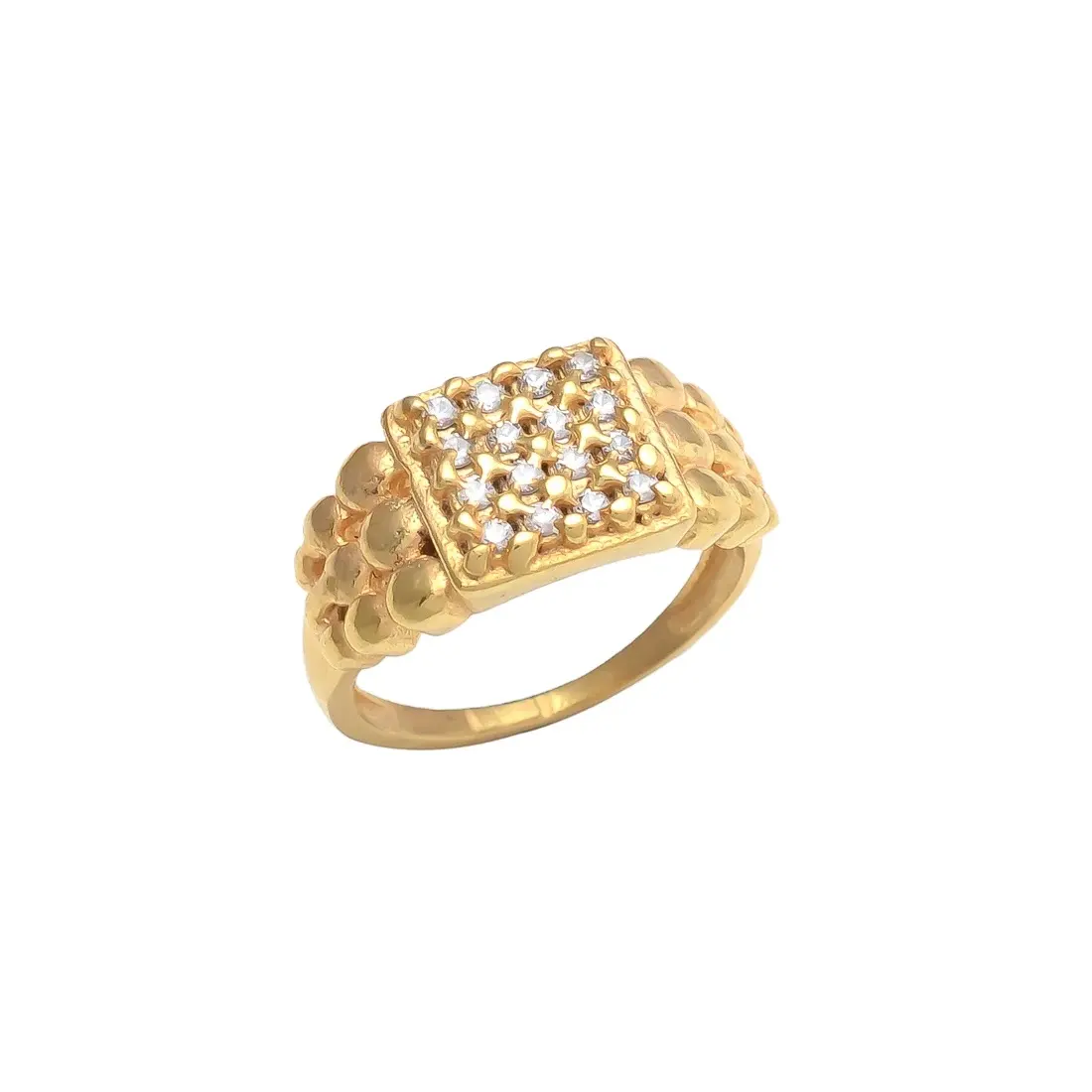 De Luxe Diamanten Gouden Ring! Dit Prachtige Stuk Heeft Prachtige Diamanten Aan De Zijkant. Voor Mannen En Vrouwen