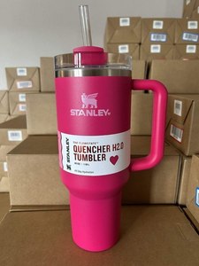40 Oz Stainless Steel Tumbler with Handle and Straw Insulated Travel Cup <b>Large</b> Capacity Outdoor Drinking <b>Mug</b> - Product Image 1