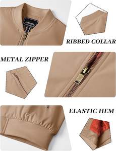 Chaqueta Bomber Unisex, Cortavientos de Invierno con Capucha, Ecológica, con Cierre Completo, Informal, para Trabajo - Product Image 6