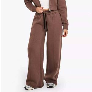 Pantalones de Forro Polar de Algodón para Mujer, Color Sólido, Cintura con Cordón, Ecológicos, Transpirables, de Secado Rápido, al por Mayor, Baratos - Product Image 5