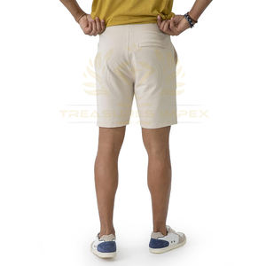 กางเกงขาสั้นผ้าฝ้ายขนแกะ100% สำหรับผู้ชายเอวกลางระบายอากาศได้ดีพิมพ์โลโก้แบรนด์ตามสั่งสำหรับใส่ไปยิมและสตรีท - Product Image 5