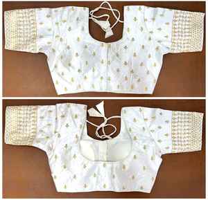 Top d'été moderne à bretelles en soie VRINDA avec motif ouvert sur le devant et beau nœud prêt à porter hauts modestes - Product Image 5