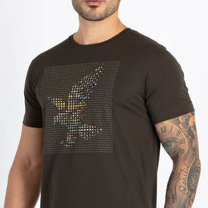 Precio bajo Producto de moda Hombres de moda Impresión Camiseta Tela cómoda Material de algodón Hombres Camiseta - Product Image 5