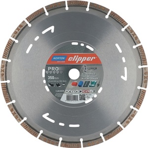 Disque de coupe diamanté NORTON CLIPPER 4 X 4 Explorer 350 mm, alésage 25,4 mm, largeur de segment 3,2 mm, hauteur de segment 12 mm, lame de scie - Product Image 1