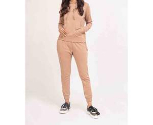 Conjunto Deportivo de 2 Piezas, Sudadera con Capucha y Pantalones Deportivos Acampanados, Color Sólido, 100% Algodón, Estilo Vintage con Encaje Bordado, Transpirable - Product Image 6