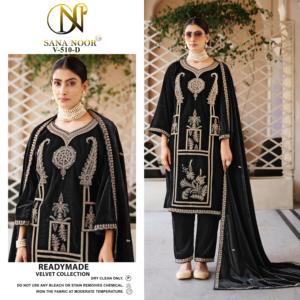 Elegante Kurti Étnico de Terciopelo con Dupatta y Pantalones Adornados para Mujer, Glamour sin Esfuerzo y Estilo Sofisticado - Product Image 3