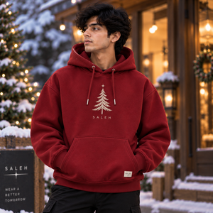 Unisex Christmas Hoodie Oversized Fleece Holiday Pullover Winter Graphic Sweatshirt Custom Wholesale - Product Image 1