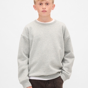 Sweat-shirt pour garçons de style nouveau, couleur unie, polaire chaud, uniforme scolaire, export - Product Image 1