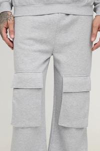 Pantalon de survêtement de style hip-hop lavé 100% coton molletonné avec plusieurs poches cargo Streetwear pantalon léger pour hommes - Product Image 2