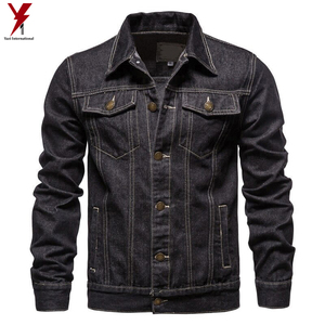 Veste en jean denim OEM pour hommes, vêtements décontractés, veste d'automne, manteau boutonné en jean, veste en jean oversize pour hommes - Product Image 5