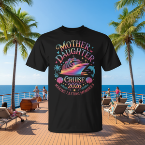 T-shirt coordinata madre-figlia per crociere e vacanze 2026 da donna, per uso promozionale - Product Image 3