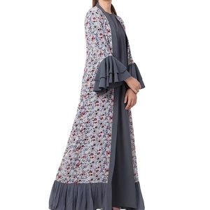 Wholesale Pricing 2026 Women's Dubai Modest Flared <b>Chiffon</b> Abaya Maxi <b>Dress</b> Traditional Islamic Kaftan for Online Sale - Product Image 5