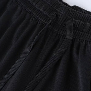 Pantalones Cortos de Baloncesto Retro Personalizados, Negros, Dorados y Blancos, 100% Algodón, Estilo Casual, con Cordón Ajustable, Transpirables, Servicio OEM - Product Image 4