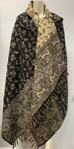 Classic Beige Kashmiri <b>Shawl</b> with Fine Embroidery Soft Wool Winter Stole Handmade Elegant <b>Wrap</b> for Everyday Style - Product Image 2