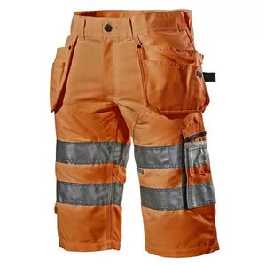 Hi Vis Shorts Ropa DE TRABAJO reflectante Construcción de alta visibilidad Carga Bolsillos múltiples Pantalones cortos de seguridad para hombres con servicios OEM - Product Image 3