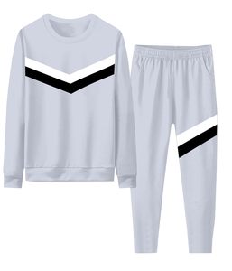 Ensemble Survêtement Décontracté 100% Coton Grande Taille Pull à Manches Longues Running Jogging Athletic Sweat Suits - Product Image 1