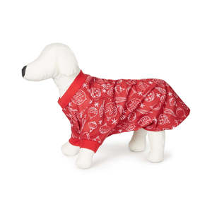 Pigiami Familiari di Piccole Dimensioni per Donne con Stampa Decorativa di Animali Domestici, Rossi, per Natale e Festività Invernali - Product Image 1