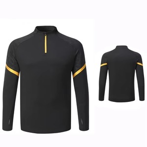 Vente en gros Vêtements de sport Nouveau design Slim Fit Compression Vêtements de gym manches longues Vêtements de sport de luxe Chemise à quart de zip pour hommes - Product Image 1