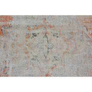 Alfombra turca Vintage de 5x9 pies, patrón de retales de tejido plano de lana beige naranja para decoración de pasillo de sala de estar, respaldo de látex - Product Image 5