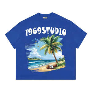 เสื้อยืดโอเวอร์ไซส์ทรงบ็อกซี่ลายวาฟเฟิลสำหรับวัยรุ่น ผลิตในเวียดนาม ไซส์พลัส ปักลาย เป็นมิตรกับสิ่งแวดล้อม ผ้ายืด/ผ้าฝ้าย แขนสั้น - Product Image 5