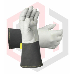 Guantes de trabajo de seguridad de cuero con logotipo personalizado de proveedor de fábrica de Pakistán protección de manos industrial con OEM - Product Image 5