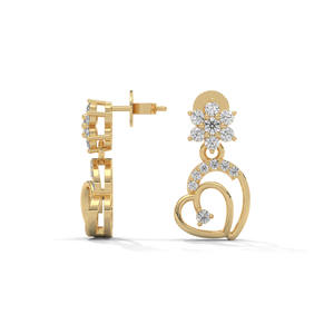 Boucles d'oreilles luxueuses en diamant Moissanite plaqué or 18 carats fabriquées de manière éthique pour une élégance durable et une beauté intemporelle - Product Image 3