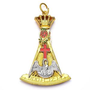 Bijou de collier maçonnique de rite écossais du 18e degré-Mesure environ [3 ''de haut] Rose Croix - Product Image 2