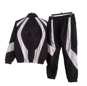 Chándales con cremallera para hombre de fabricante superior con logotipo de impresión personalizado OEM crea tu propio estilo chándales cortavientos de dos piezas de nailon - Product Image 6