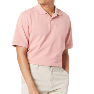 Chemises de golf personnalisées OEM pour hommes, mélange polyester/coton 180g, décontractées, unies, séchage rapide, manches courtes, impression personnalisée, broderie - Product Image 1
