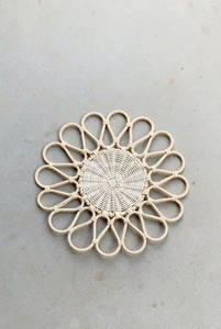 Manteles individuales festoneados de ratán respetuosos con el medio ambiente Mantel individual tejido de mimbre redondo - Product Image 4