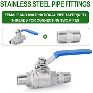 1.5 inch Ống phù hợp nam chủ đề cả hai đầu đúc 304 thép không gỉ Hex núm vú - Product Image 6