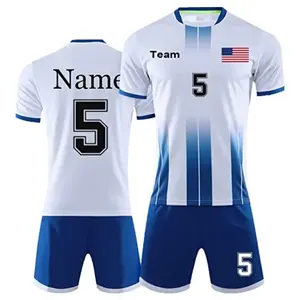 Ropa de fútbol de secado rápido de alto rendimiento personalizada, uniformes de fútbol de ajuste moderno y elegante para equipos - Product Image 6